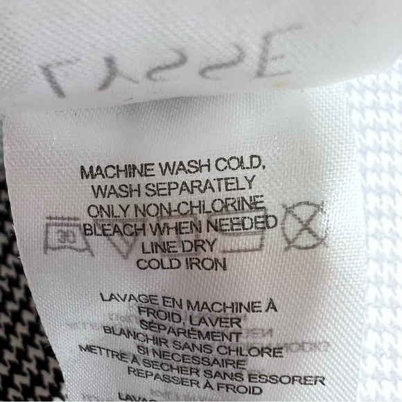 LYSSE New York Schiffer Long Sleeve Houndstooth Tunic Blouse Women's Size L - Picture 15 of 16